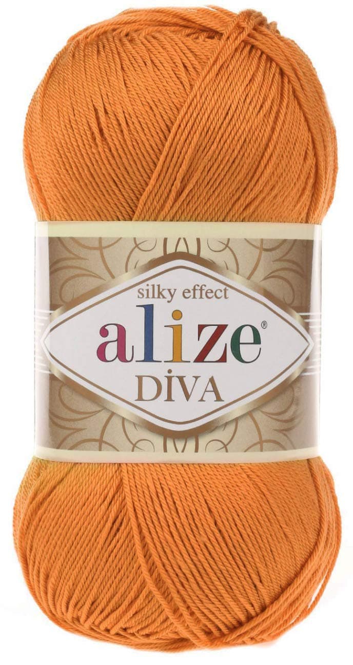 Hand Knitting Yarn 100% Microfiber Acrylic Yarn Diva Silk Effect Thread Crochet Art Lace Craft Lot of 4 skeins 400gr 1532yds Color Diva