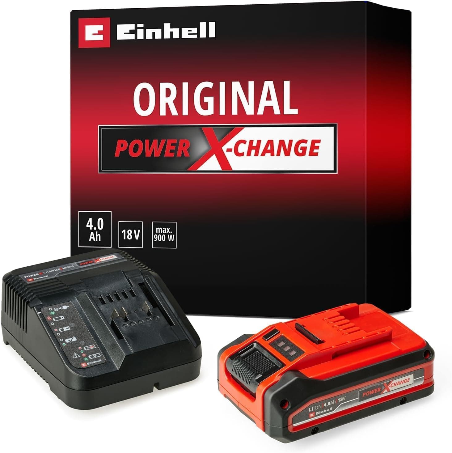 18V 4.Ah Lithium-Ion Battery Starter Kit, Power X-Change Battery and Charger Set - Universally Compatible With All Einhell PXC Power Tools And Garden Machines, Packaging May Vary
