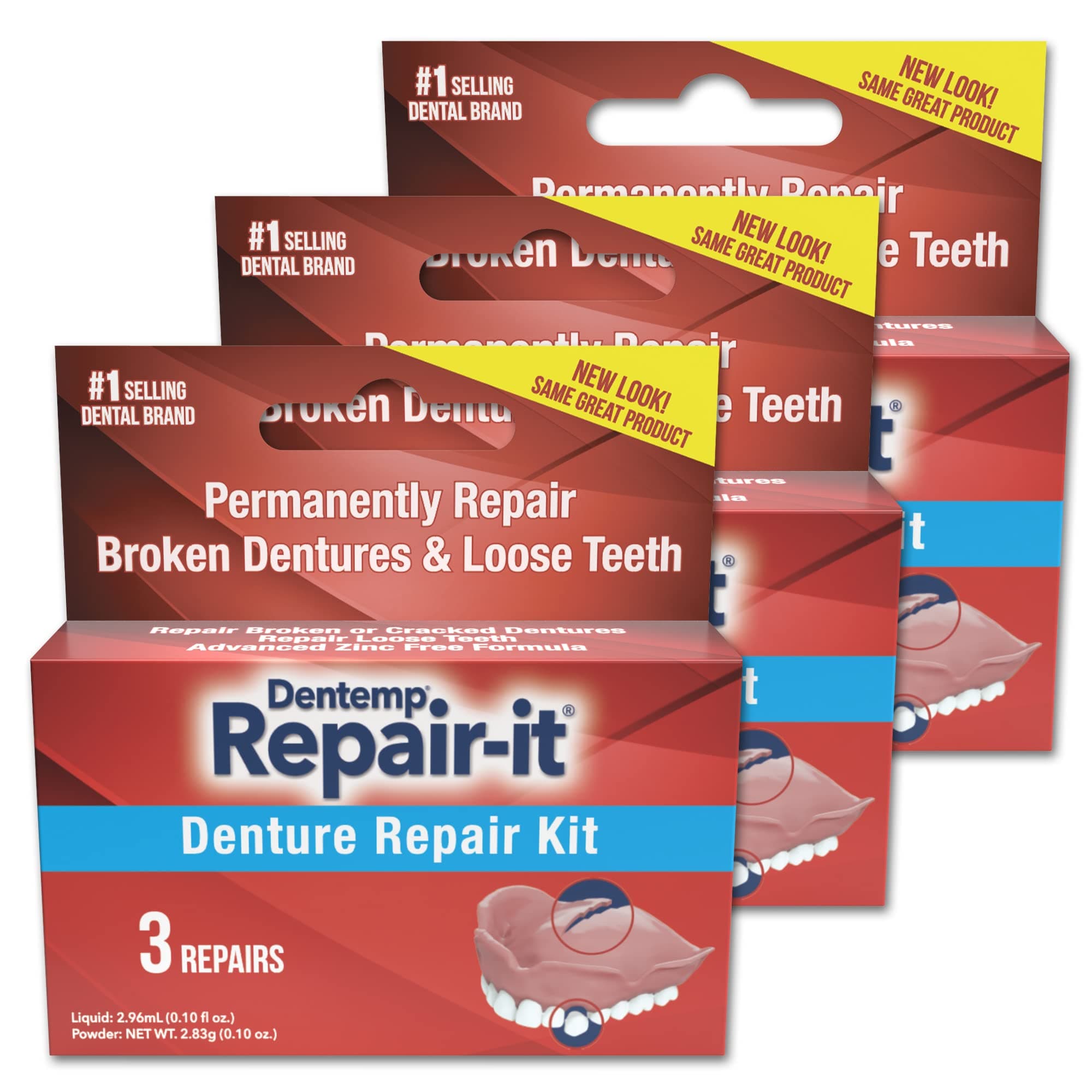 Majestic Electronics D.O.C. Repair-It Advanced Formula Denture Repair Kit 3 ea (Pack of 3)