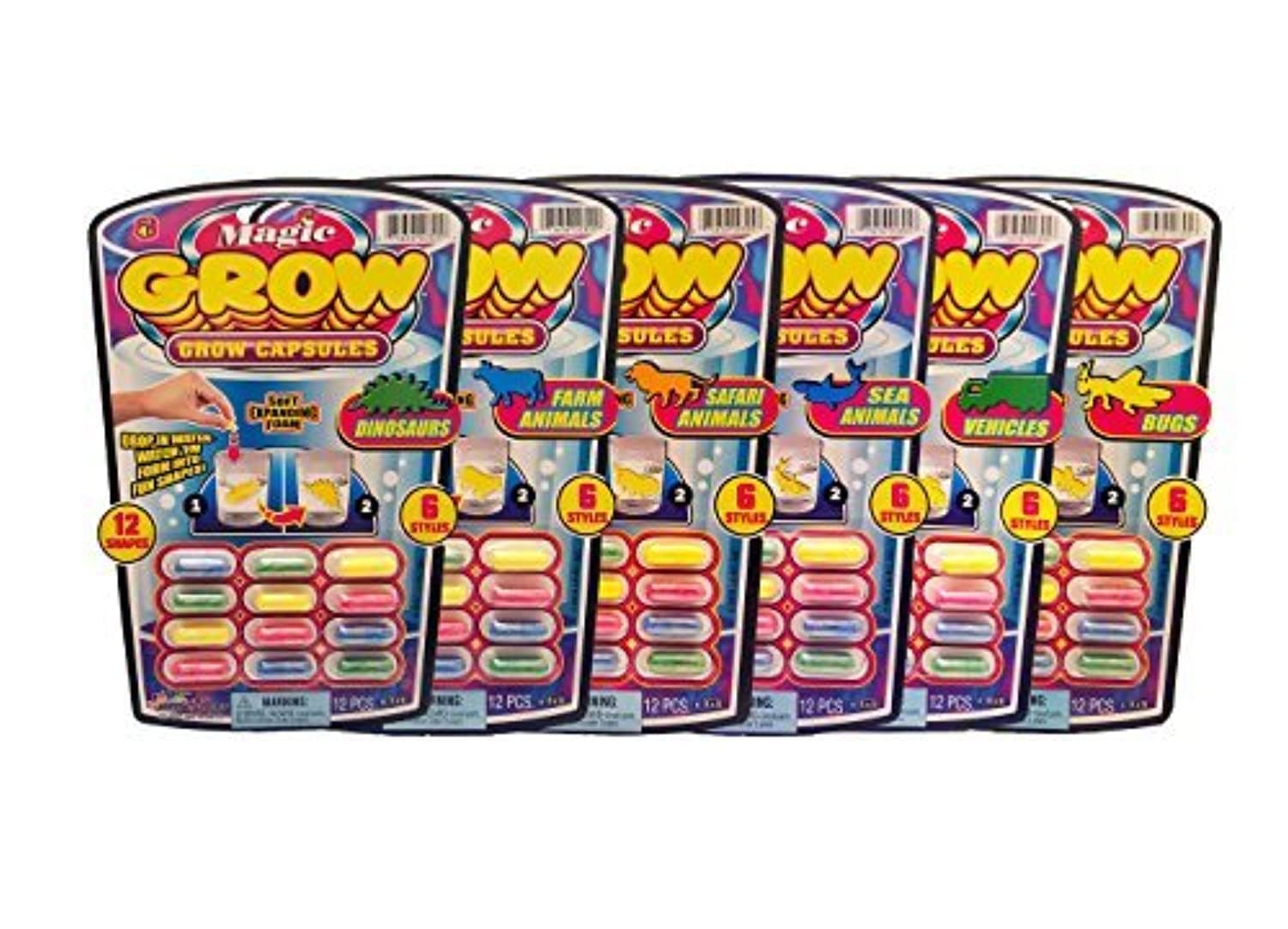 JA-RU Magic Grow Capsules 6 Pack, Multi-Color