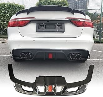 X260 CF Rear Diffuser, fits Jaguar XF XFL Sedan 2016-2019 Carbon Fiber Rear Lip Spoiler Bumper Cover Protector