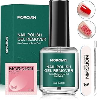 Morovan Gel Nail Polish Remover: 15ml Gel Polish Remover for Nails Quick & Easy Gel Remover In 2-3 Minutes Gel Nail Remover Protect Your Nails