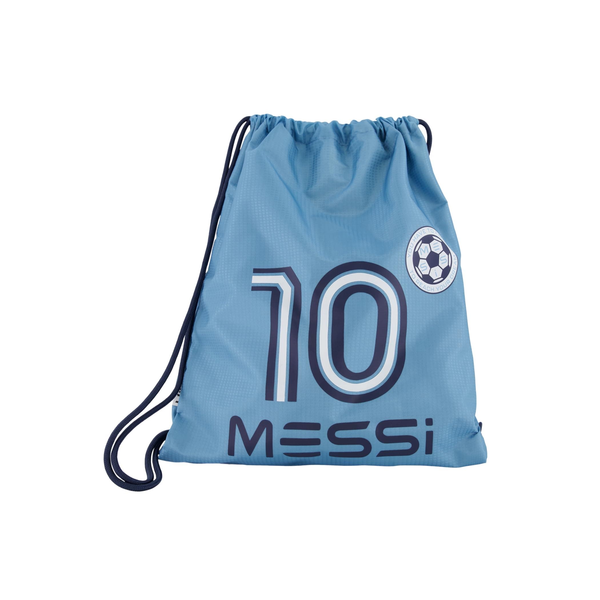 Messi Lifestyle Drawstring Bag, Side Pocket & Comfortable Straps