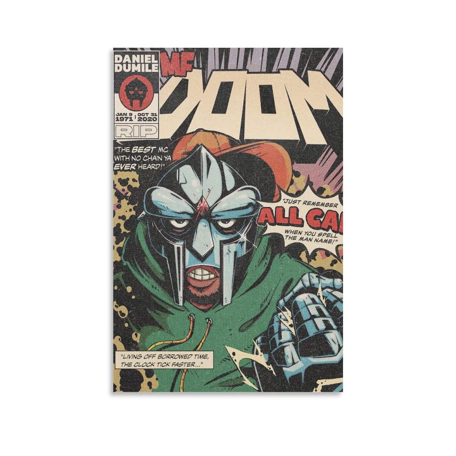 MF Doom Retro Posters & Prints on Canvas Wall Art Poster For Room Decor Unframe 12x18inch(30x45cm)