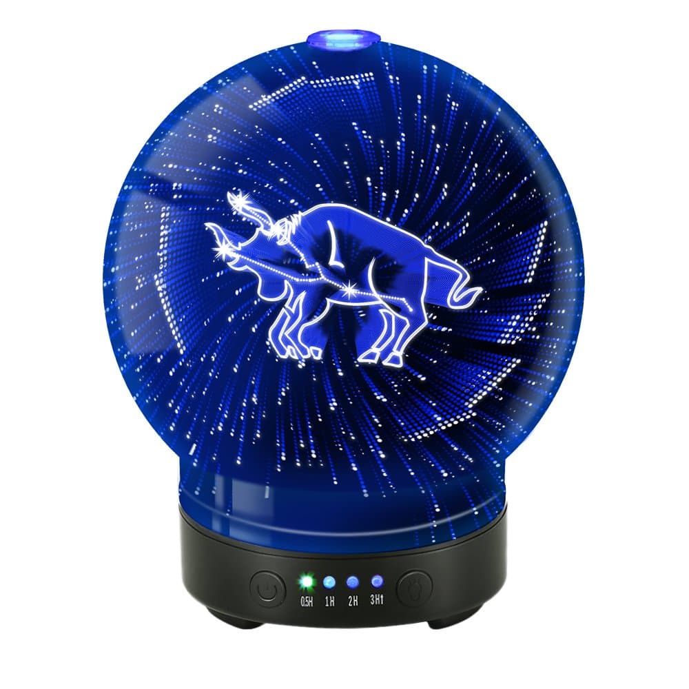 Taurus Essential Oil Diffuser Electric Ultrasonic Cool Mist Humidifier with Star Atlas 7 Color Changing