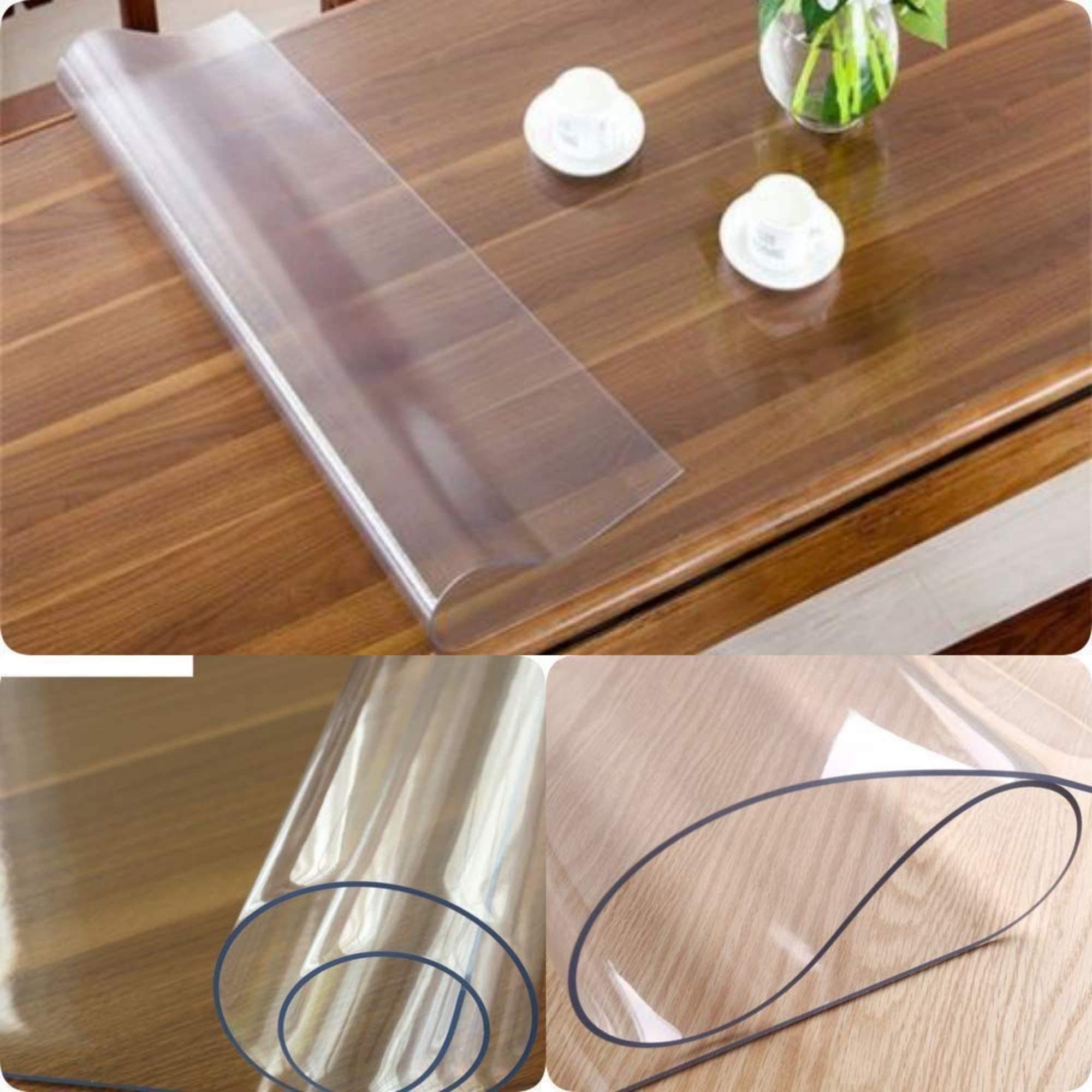 PVC Table Protector Table Cover/Protector Transparent Made to Measure (Available in (60x70 cm)