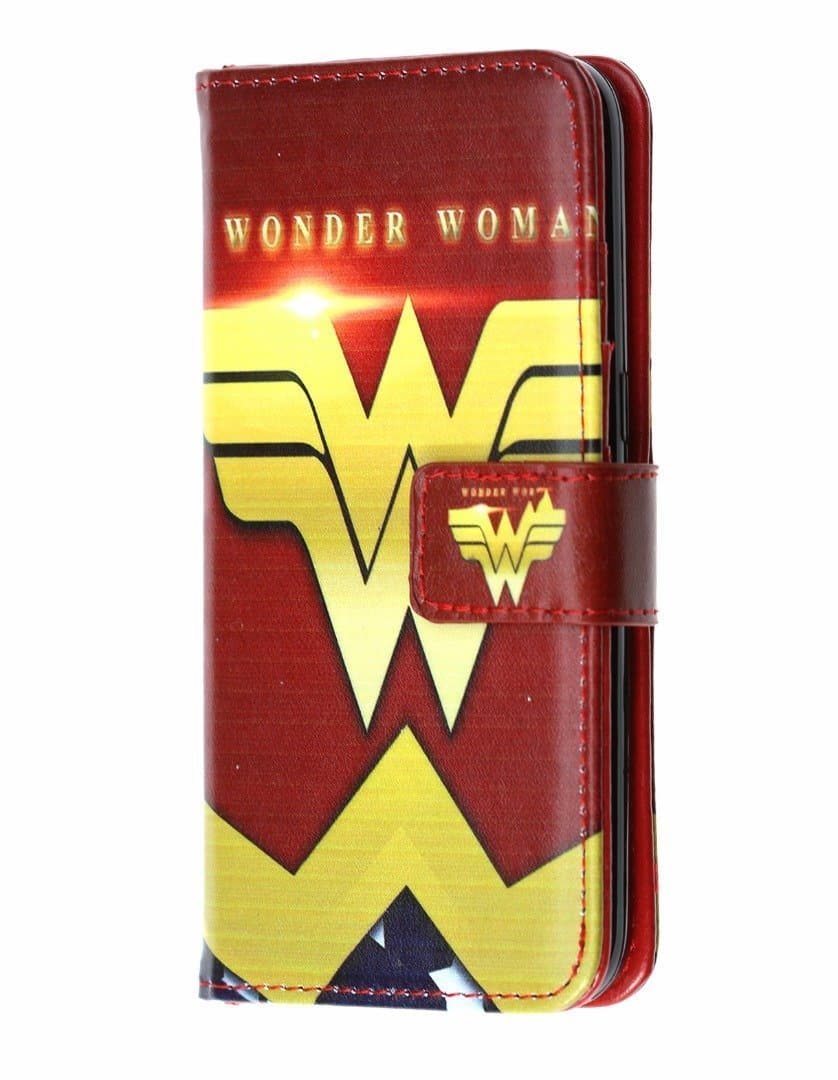 for iPhone 8+ Plus Wallet Case, DURARMOR Red Woman Premium PU Leather Wallet Case with ID Credit Card Cash Slots Flip Stand Wrist Strap Cover Carrying Case for Girls, Woman