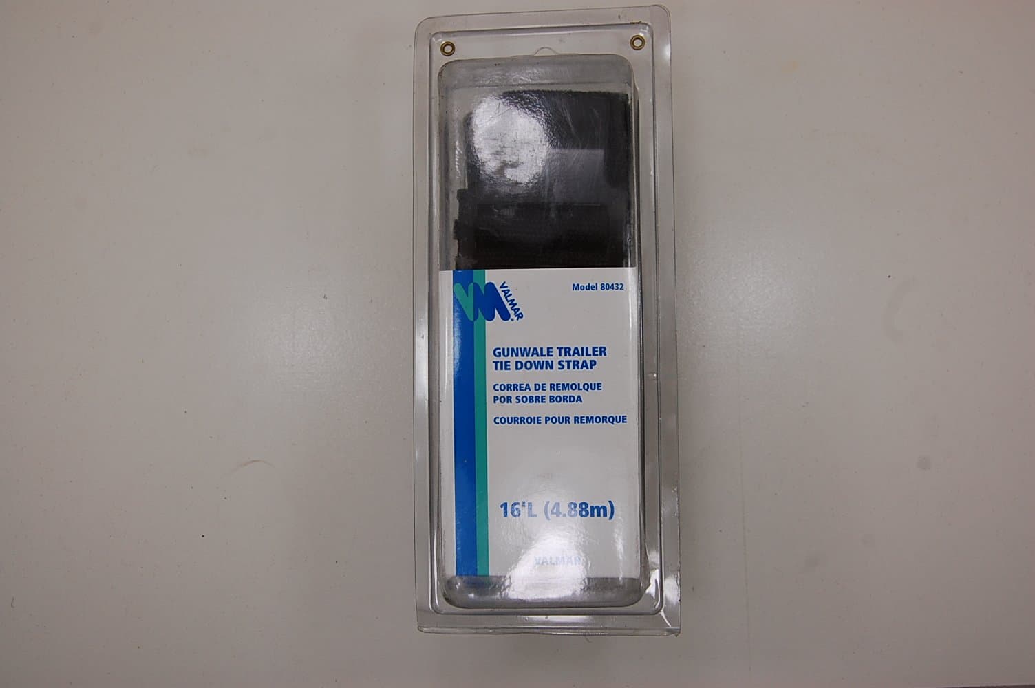 GUNWALE TIE DOWN, BLACK WEBBING, 2"X16' - BT-80432