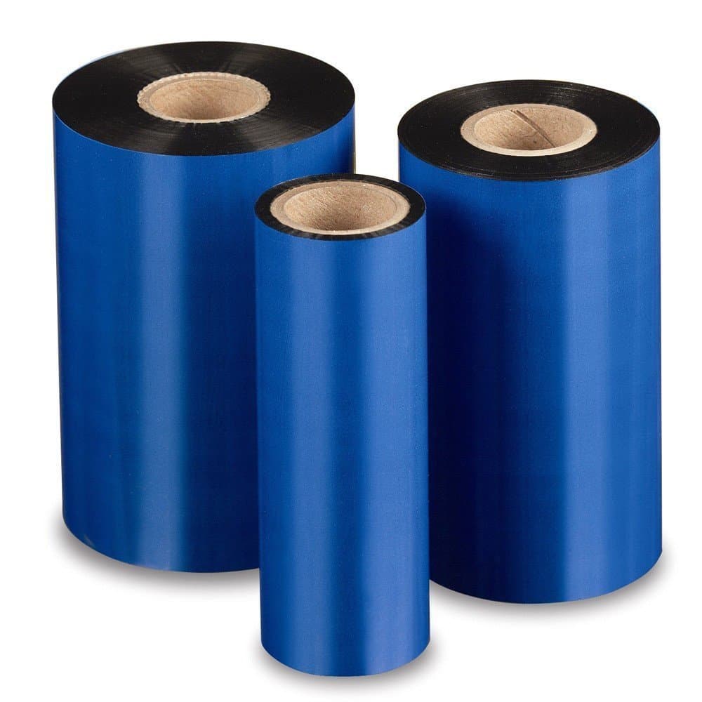Thermal Transfer Ribbon for Zebra Printer, $8.26/ea, Case of 24, 4.33" x 1,476' (110mm X 450m), 1" Core. General Purpose Wax Ribbon for Label, Tag & Barcode Printing.