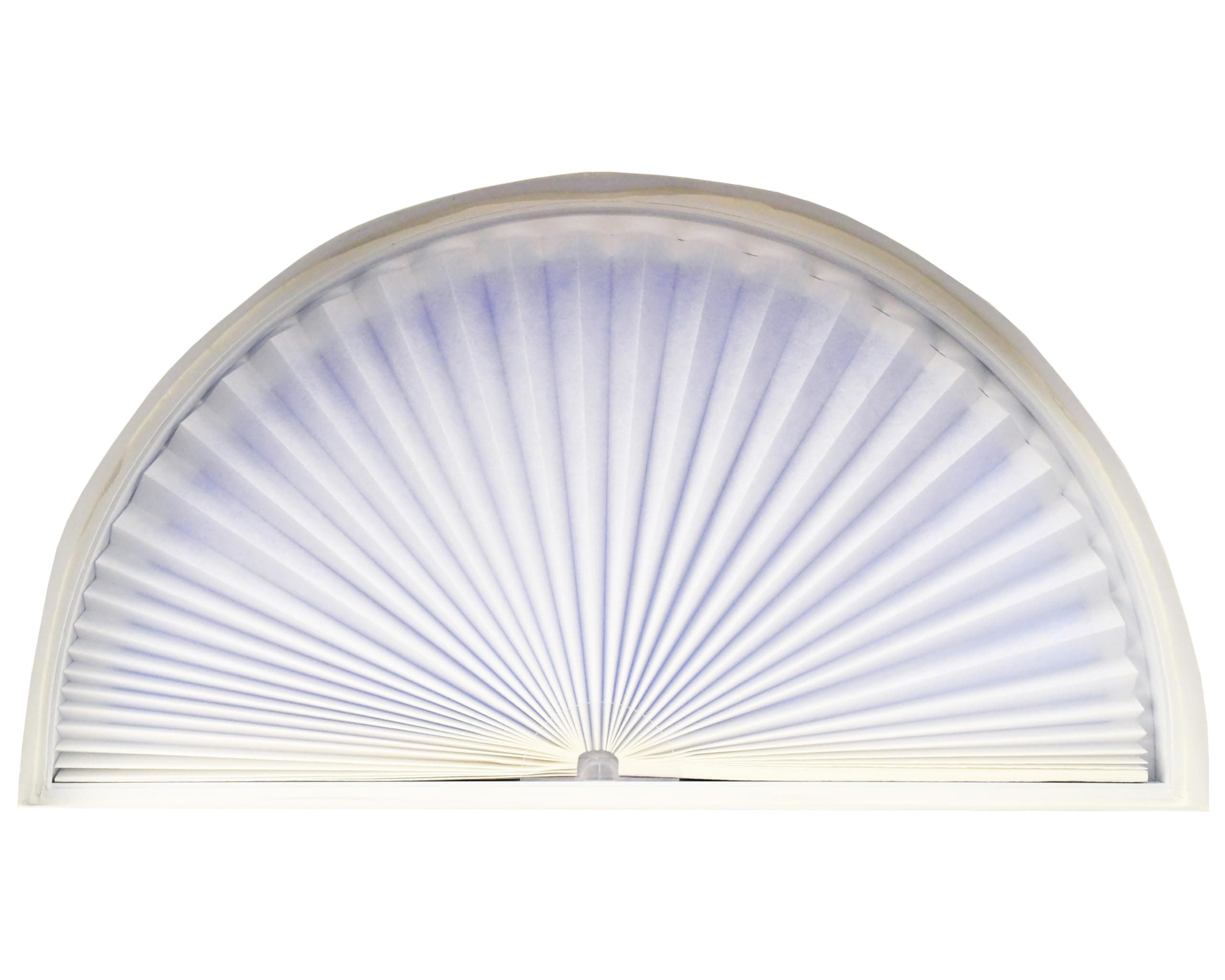 Redi Shade No Tools Original Arch Light Filtering Pleated Fabric Shade White, 72 in x 36 in