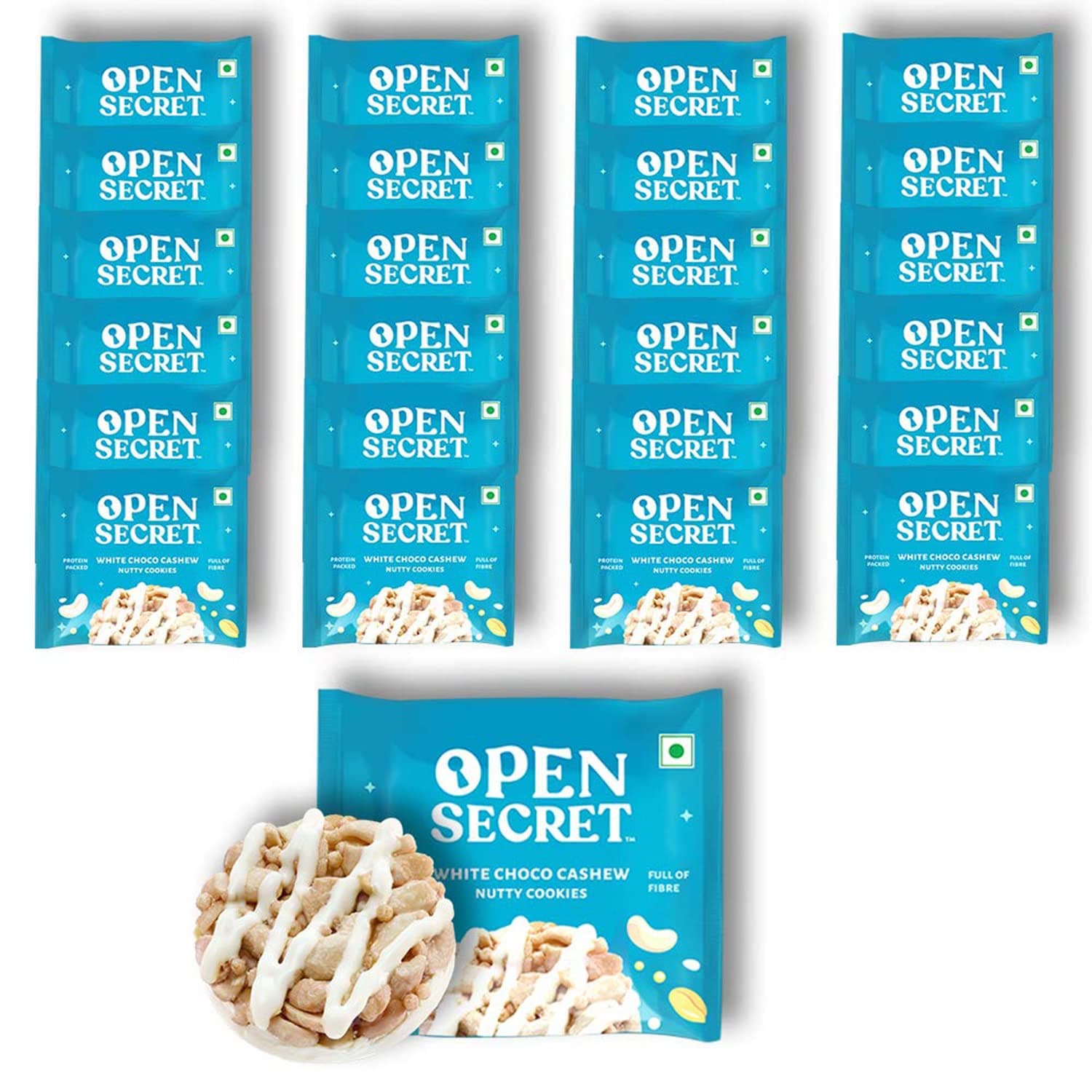 Open Secret | High Protein, No Added Maida, Assorted Biscuits (24 x 1 = 24)