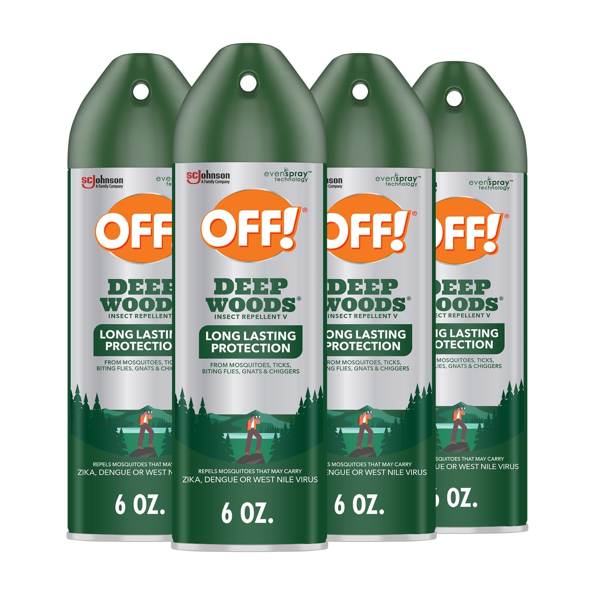 OFF! Deep Woods Insect Repellent V 6 oz (Pack of 4)