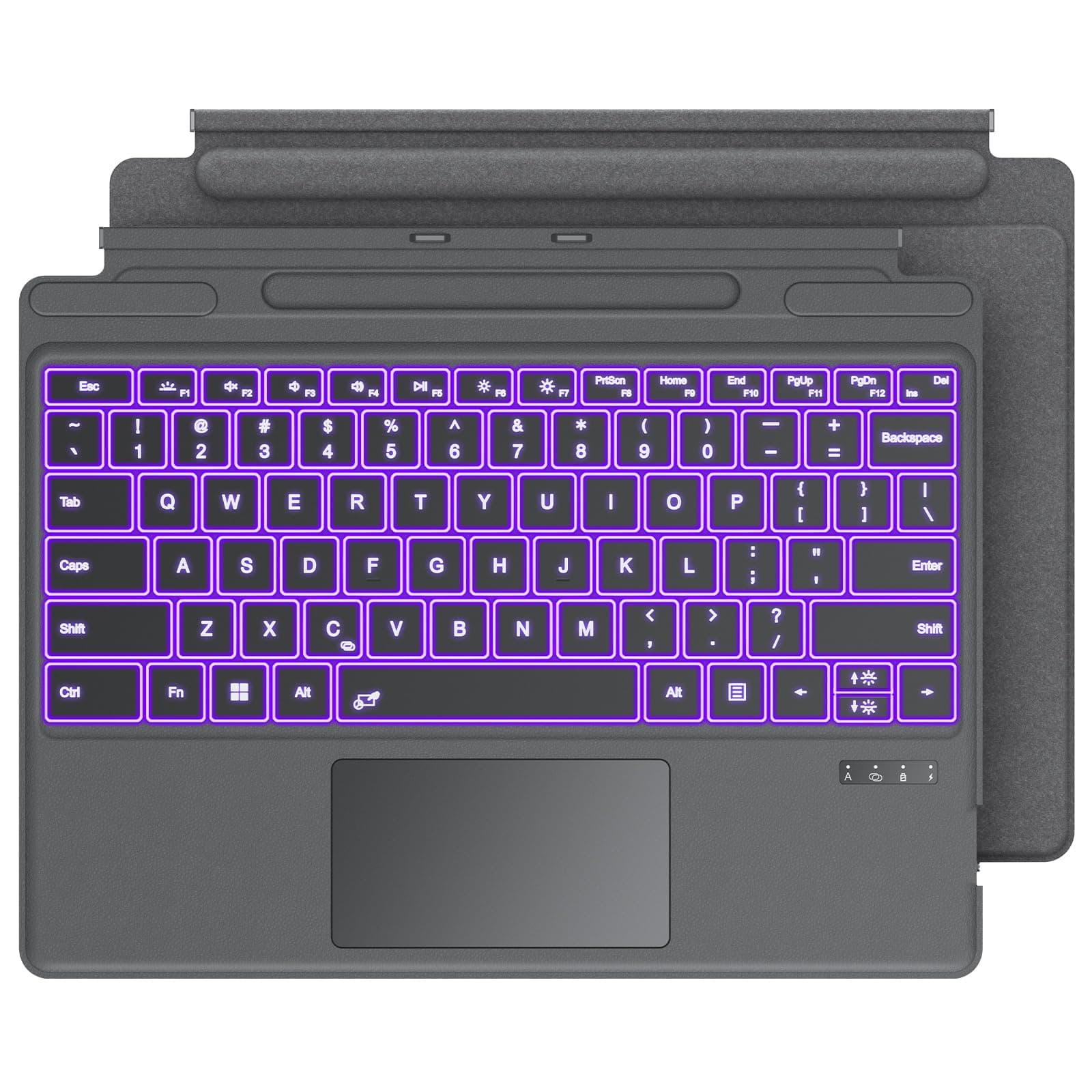 Keyboard for Surface Pro 11/10/9/8/X, [13 inch], Bluetooth Type Cover for Surface Pro, 7-Color Backlit, Ultra-Slim Wireless Keyboard with Touchpad & Pencil Holder, Built-in Rechargeable Battery
