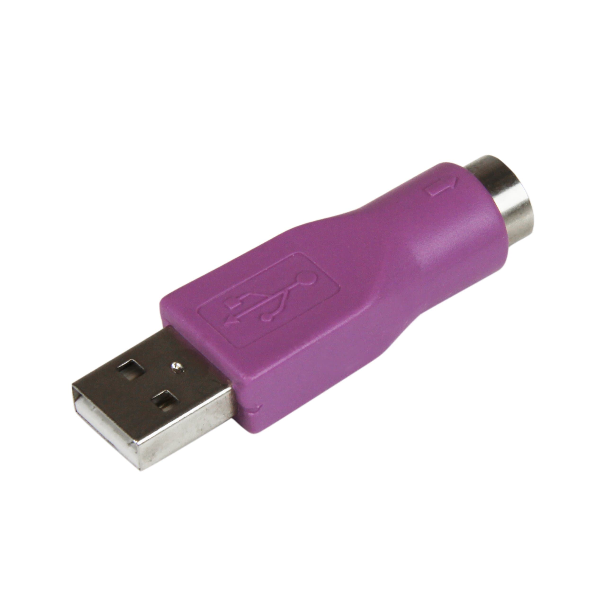 StarTech.com Replacement PS/2 Keyboard to USB Adapter - F/M - Keyboard adapter - PS/2 (F) to USB (M) - GC46MFKEY, Purple