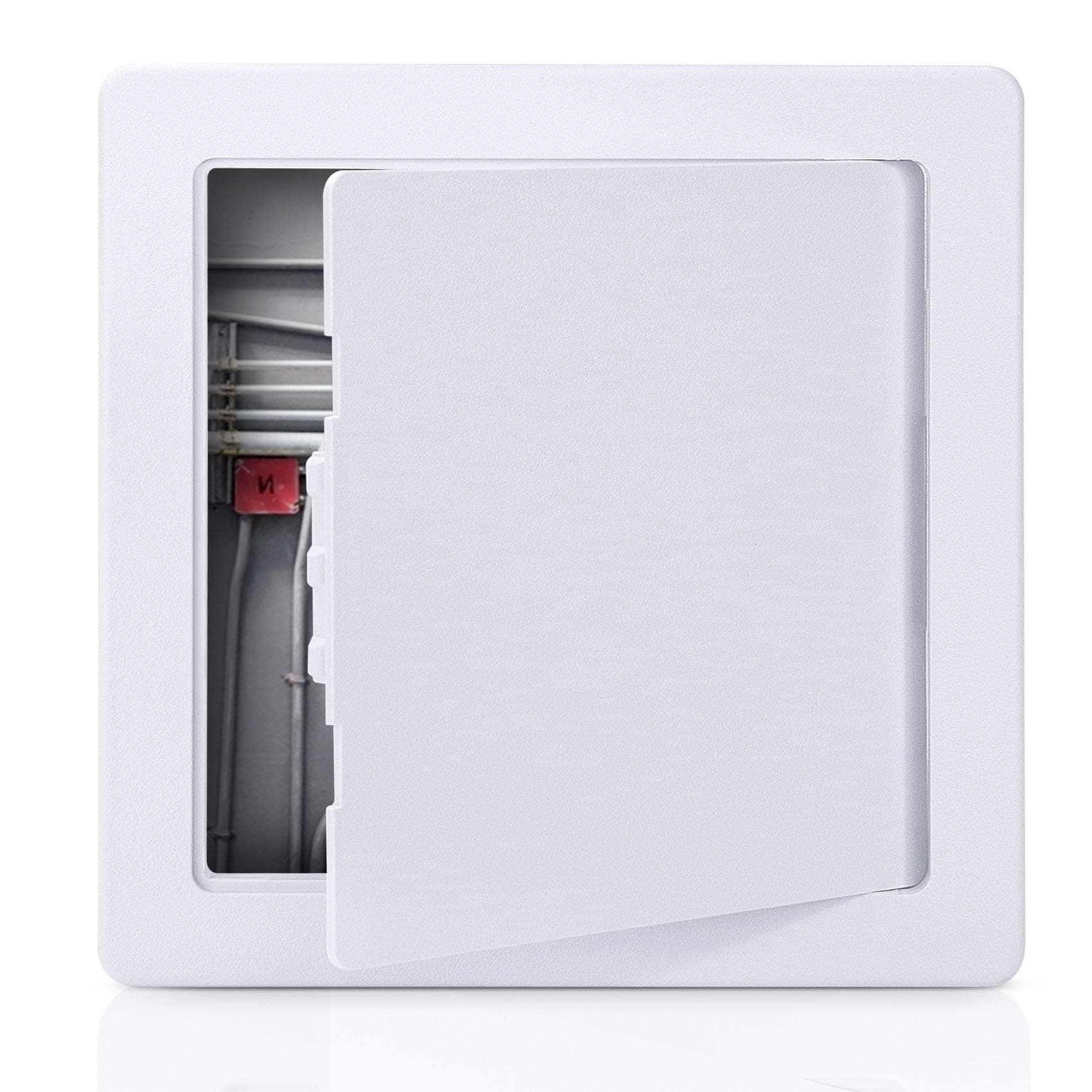Plumbing Access Panel for Drywall 8 x 8 Inch Plastic Access Door Removable Wall Access Panel Ceiling Reinforced Hinged Durable White