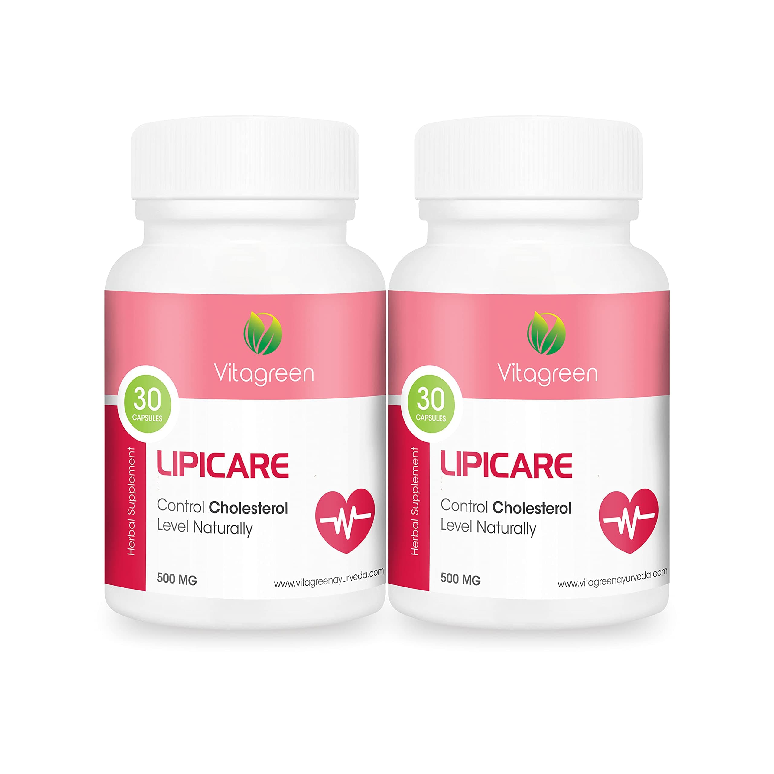 Lipicare With Multi Herb Extract For Cholestrol Level Pack Of 2 (60 Capsules) 100% Natural, Ayurveda Herb, Health, Dietary, Herbal, Nutrition Supplements