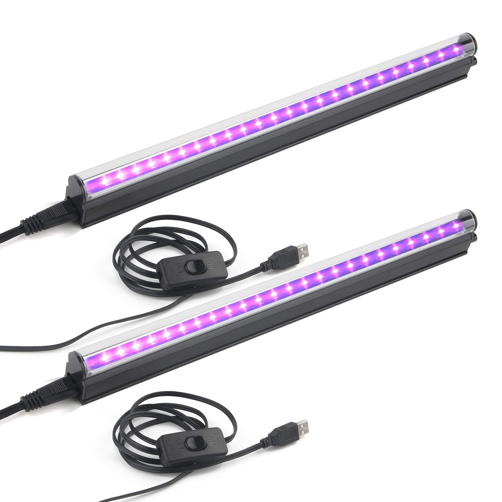 10W USB Led Black Light Bar，2 Pack