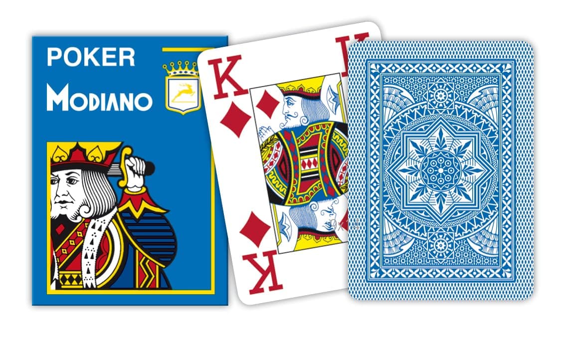 Modiano Poker 4 Jumbo Index Light Blue