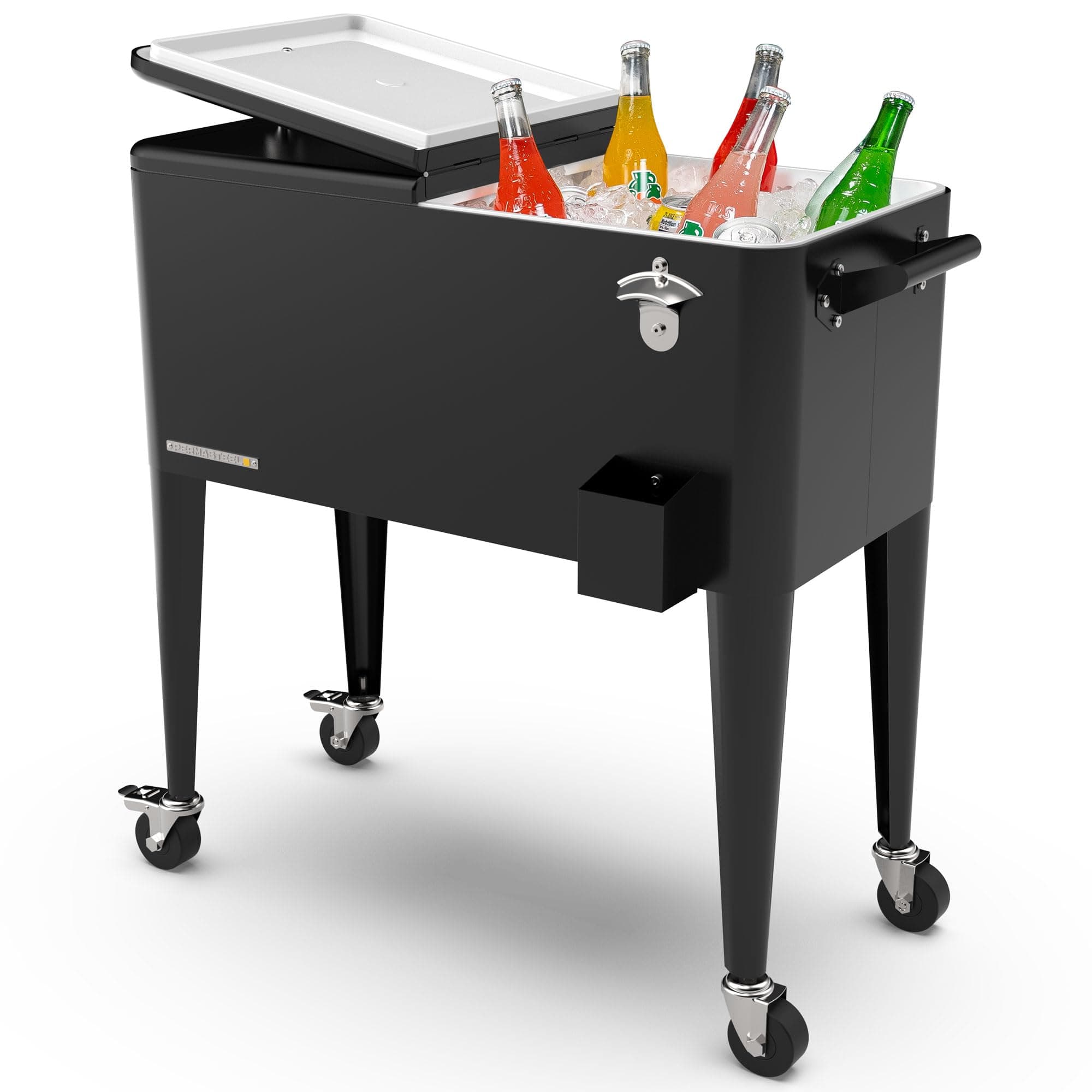 Permasteel 80-Qt Classic Outdoor Patio Cooler for Outside, Beverage Bar Cart ...