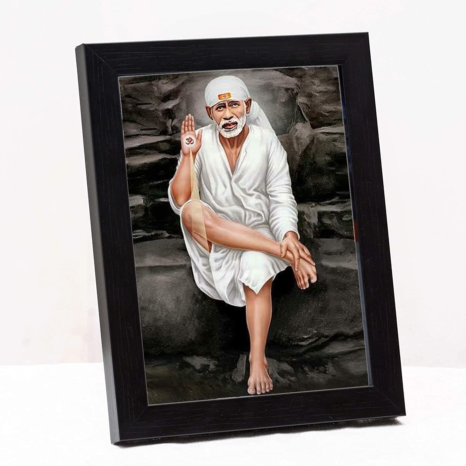 – Shirdi Sai Baba Photo Frame Small Size For Wall / Table ( 9x7 inches, Acrylic Glass) White