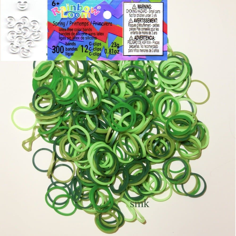 Rainbow Loom300 Ct. SILICONE Rubber Band Refill Pack SPRING THEME [Includes C-Clips!]