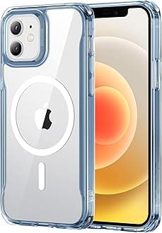 ESR for iPhone 12 Pro Max Case, Compatible with MagSafe, Scratch-Resistant Back, Grippy Protective Frame, Magnetic Phone Case for iPhone 12 Pro Max, Sidekick Hybrid Case (HaloLock), Blue