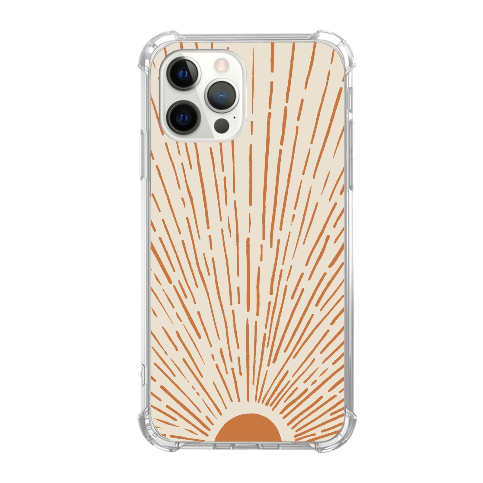 Elifi Edeal Retro 70s Sun Rays Case Compatible with iPhone 13 Pro, Vintage Boho Sun Case for Girls Boys Men and Women, Trendy TPU Bumper Phone Case Cover for iPhone 13 Pro