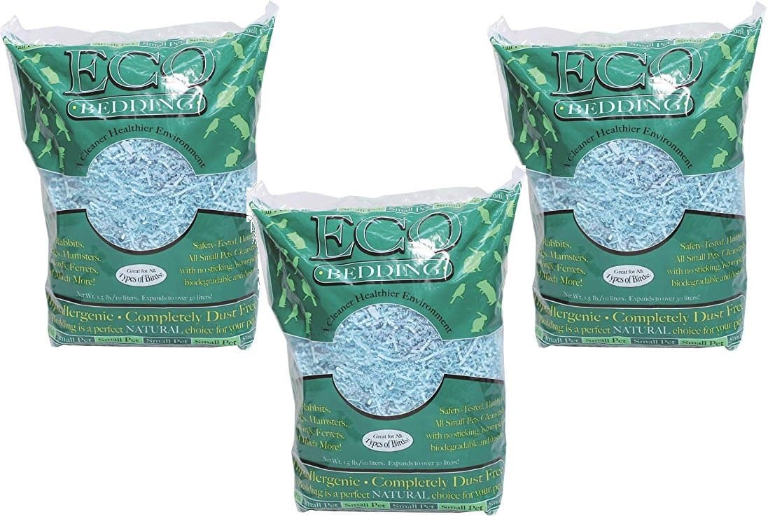 (3 Pack) Fibercore Eco Bedding for Small Pet, Blue - 1.5 Pound each