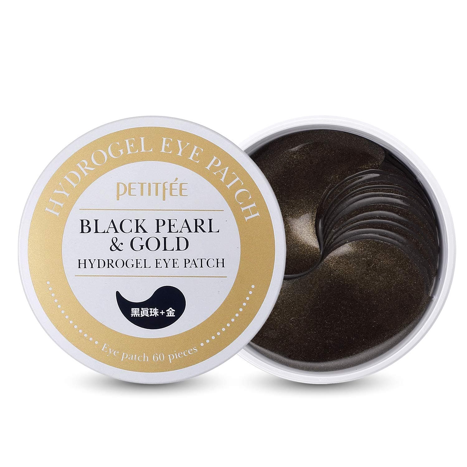 Petitfee Black Pearl and Gold Hydrogel Eye Patch, 60 Sheet