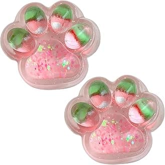 2PCS Taba Squishy，Cat paw，Very Sticky and Soft Squishy，Various Styles taba Squishy paw，with Cartoon Box，Surprise Gift for Kids and Adults.(2pcs Strawberry)