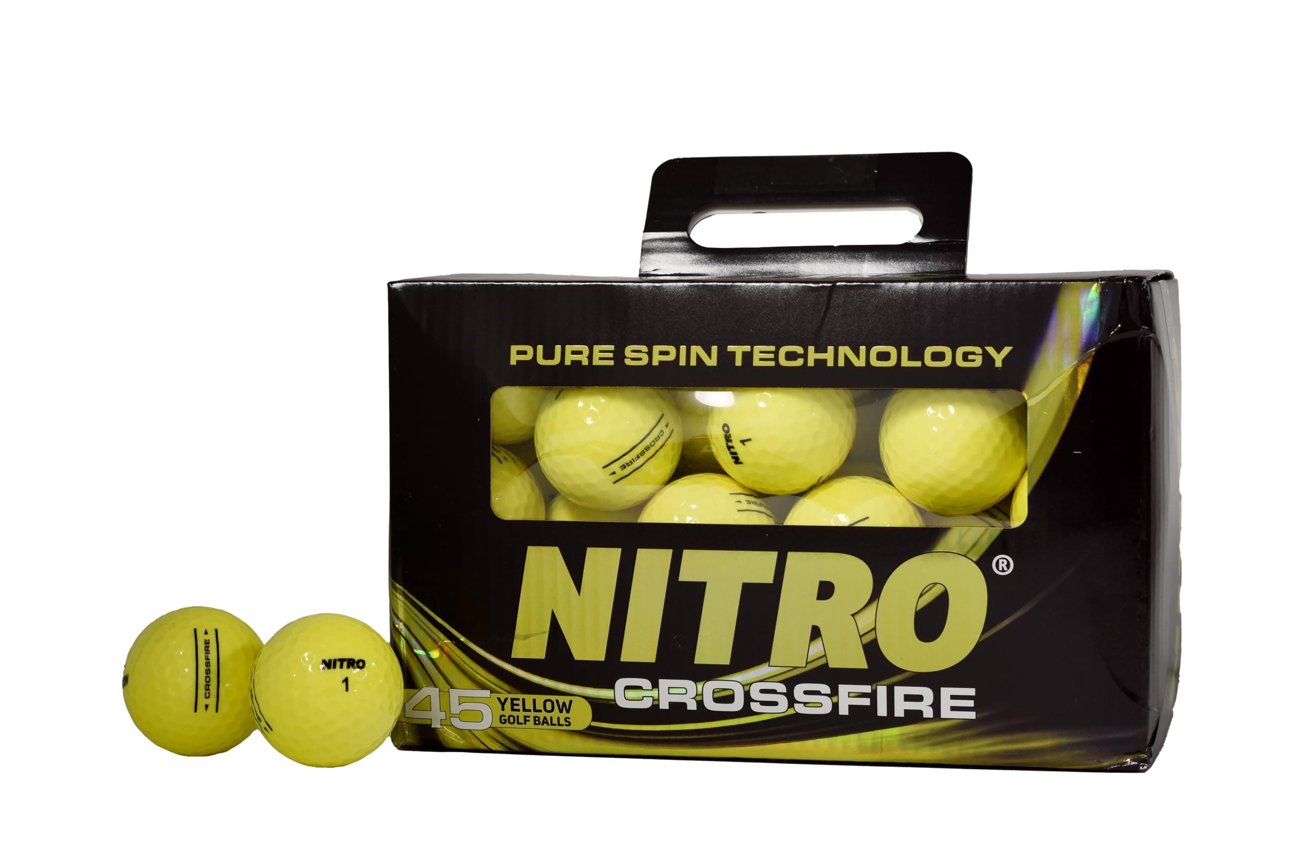 Nitro Golf Nitro Crossfire 45 Golf Balls, 45- Pack - Yellow