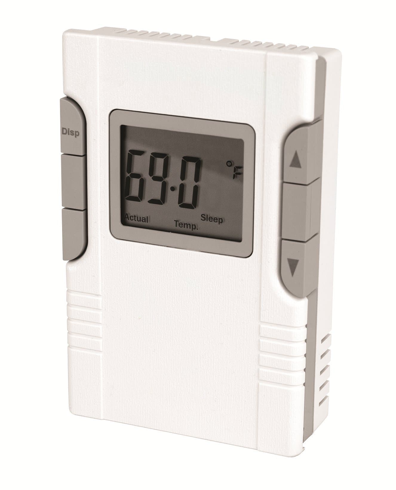 7-Day Programmable Line Voltage Thermostat, 16 Amp, 2 Independent 20 Amp Circuits of Electric Heaters, 120/208/240V, White