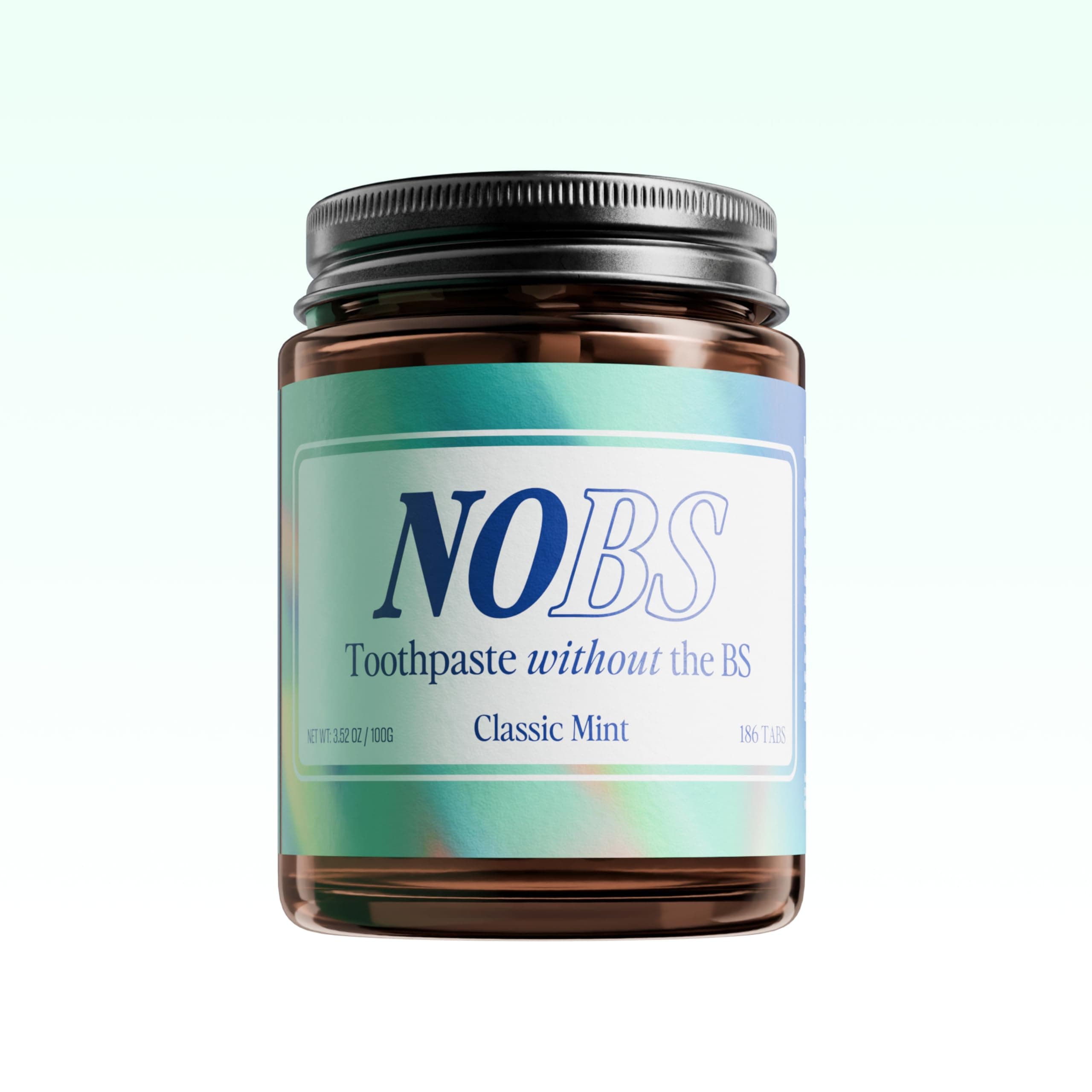 (No Bad Stuff) Toothpaste Tablets - Nano Hydroxyapatite, Fluoride & Plastic Free, Eco & Travel Friendly - Remineralize with NHA (3 Month)