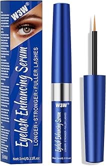 W3W Eyelash Growth Serum for Boost,Lash Growth Serum Advanced Formula for Longer, Fuller, and Thicker Lashes, 3 ML (Blue)
