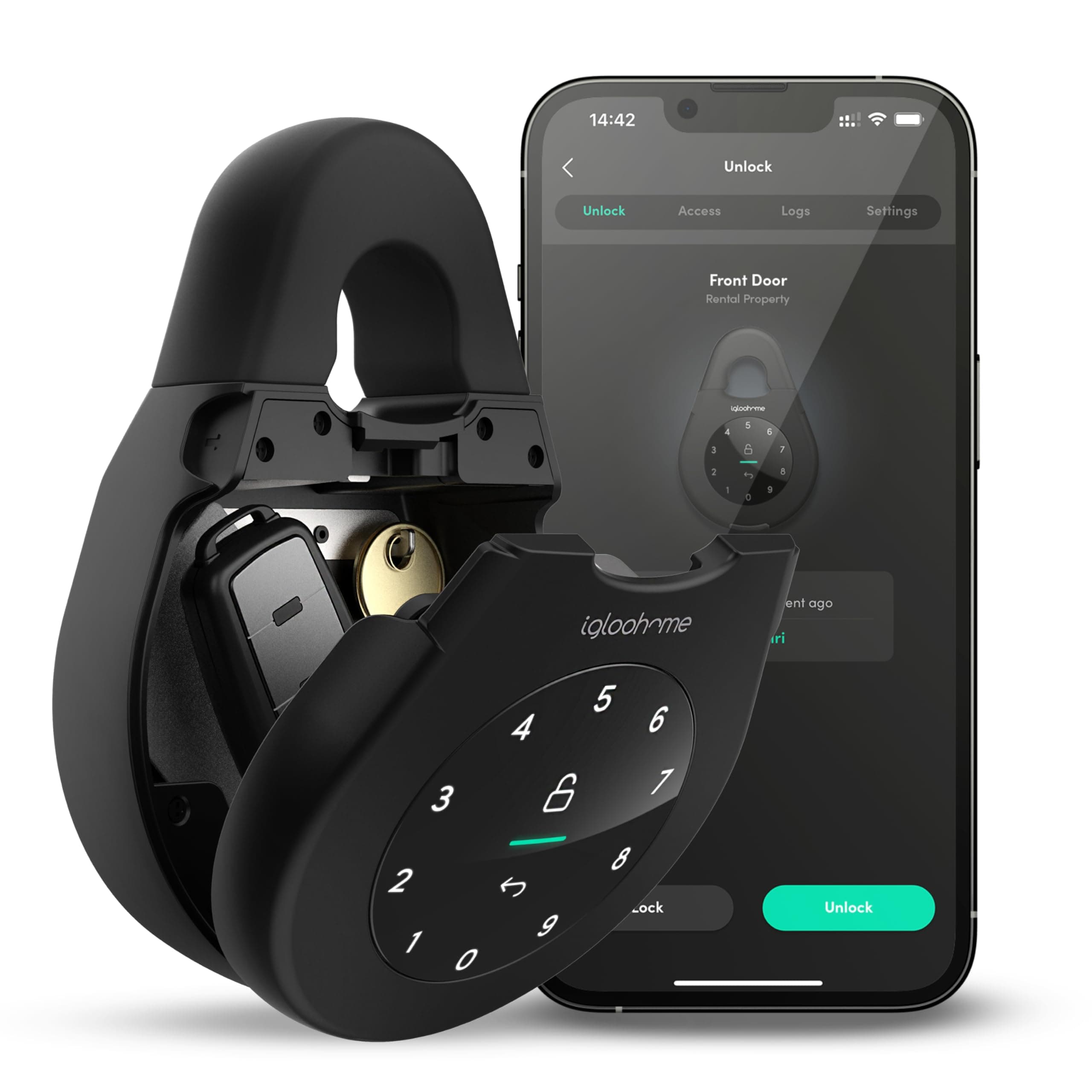 Igloohome Smart Keybox 2 - Storage Lockbox for Keys - Grant & Control Access Remotely - Works Offline