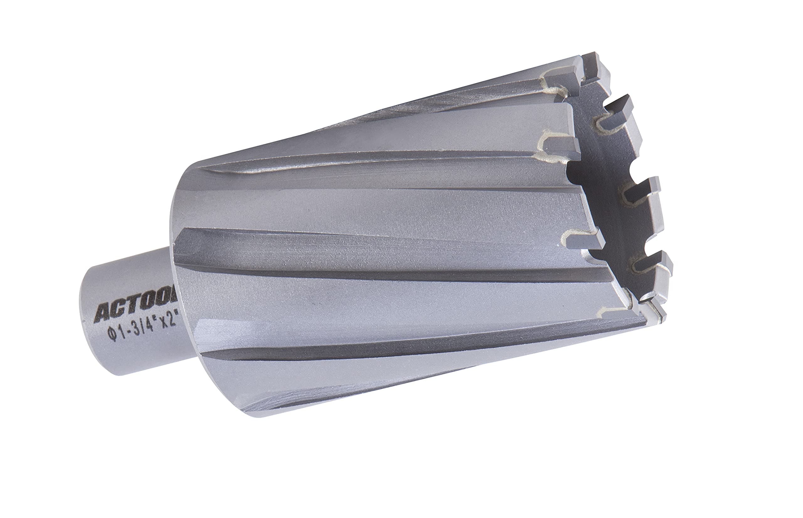 ACTOOL1-3/4'' Diameter x 2'' Depth of Cut Carbide Tipped TCT ANNULAR Cutter with 3/4'' Weldon Shank