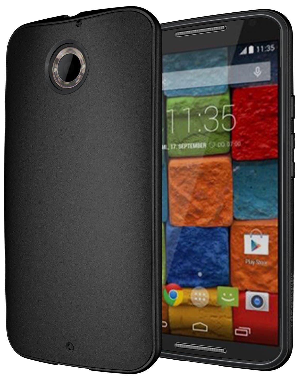 Moto X 2nd Gen Case, Matte Back Flexible TPU Case for Moto X (2nd Gen, 2014 Model Only) - Black - (MTX-DM-BLK)