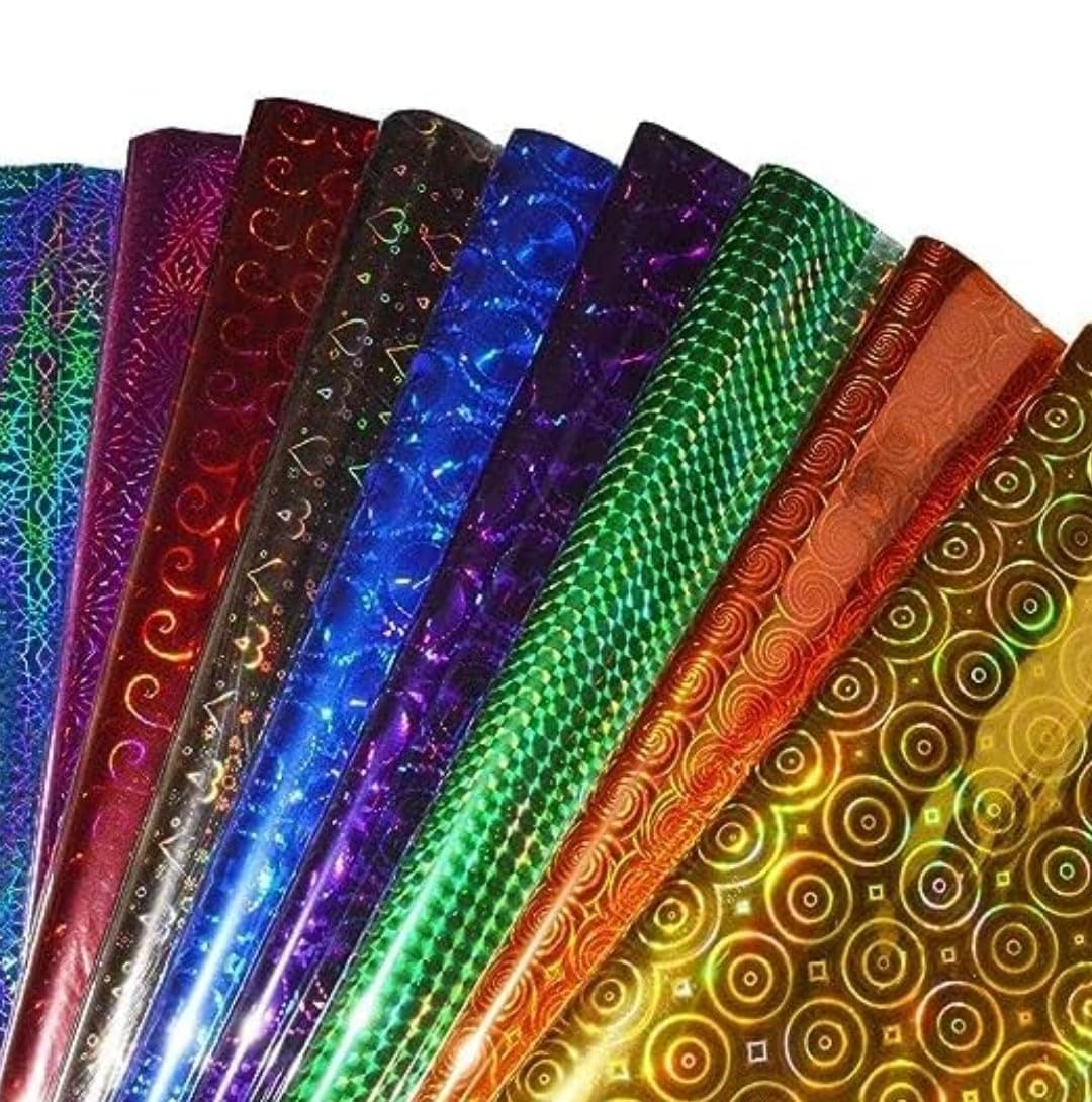 VRB DecTm 25Pcs Gift Wrapping Paper Sheets For Boxes - Holographic Metallic Gift Paper