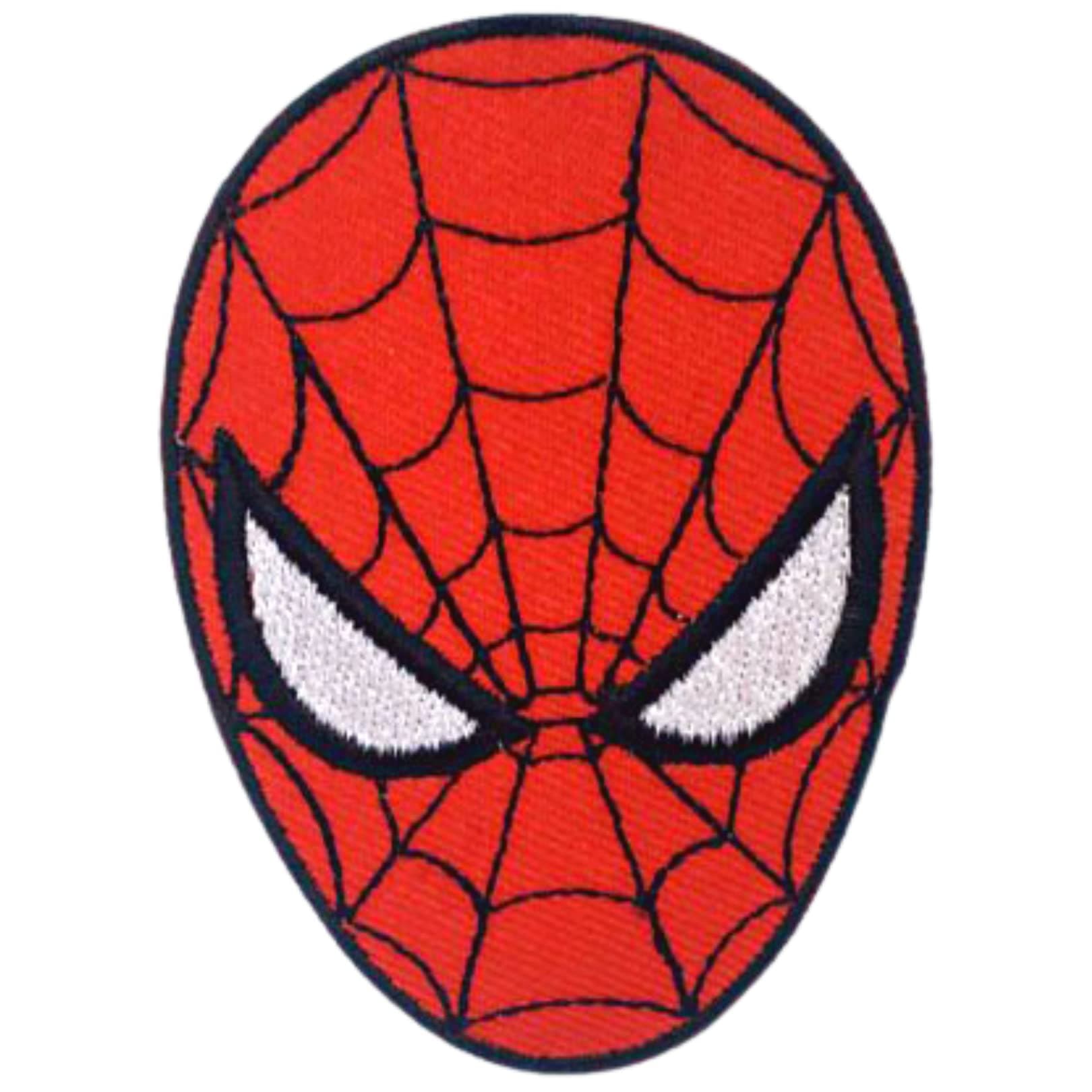 Spiderman Superhero face Marvel Iron on Sew on Embroidered Patch - Small