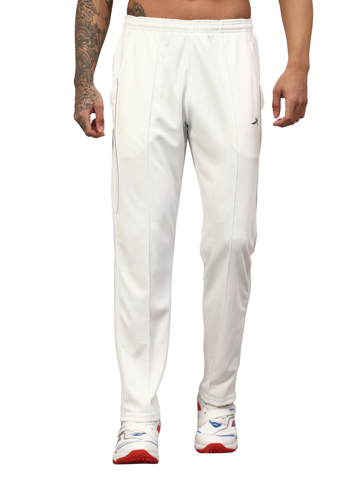Striker Regular Fit Track Pant Cricket Match Trouser Uniform Dress Lower for Men Adults White