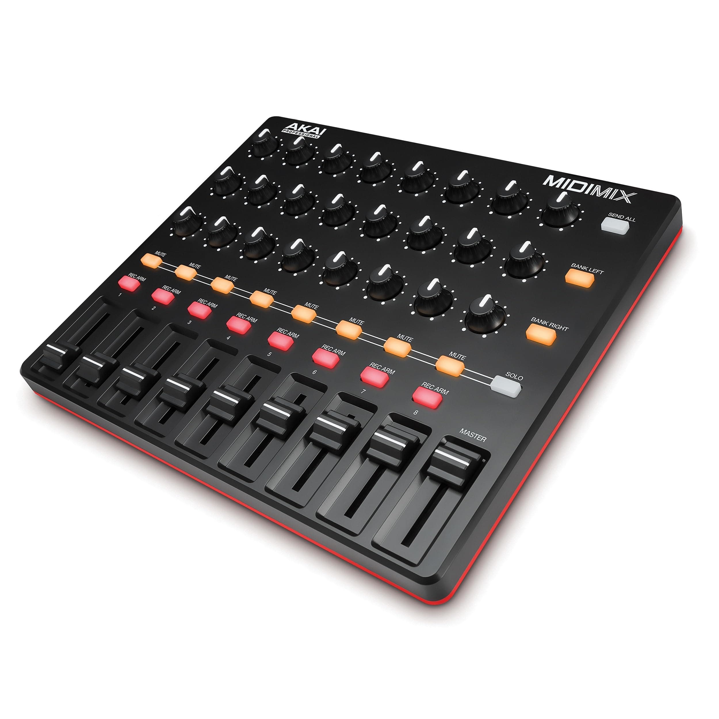 Akai Professional MIDImix - USB MIDI Controller Mixer with Assignable Faders and Master Fader, 24 Knobs and 16 Buttons, 1 to 1 Mapping With Ableton Live
