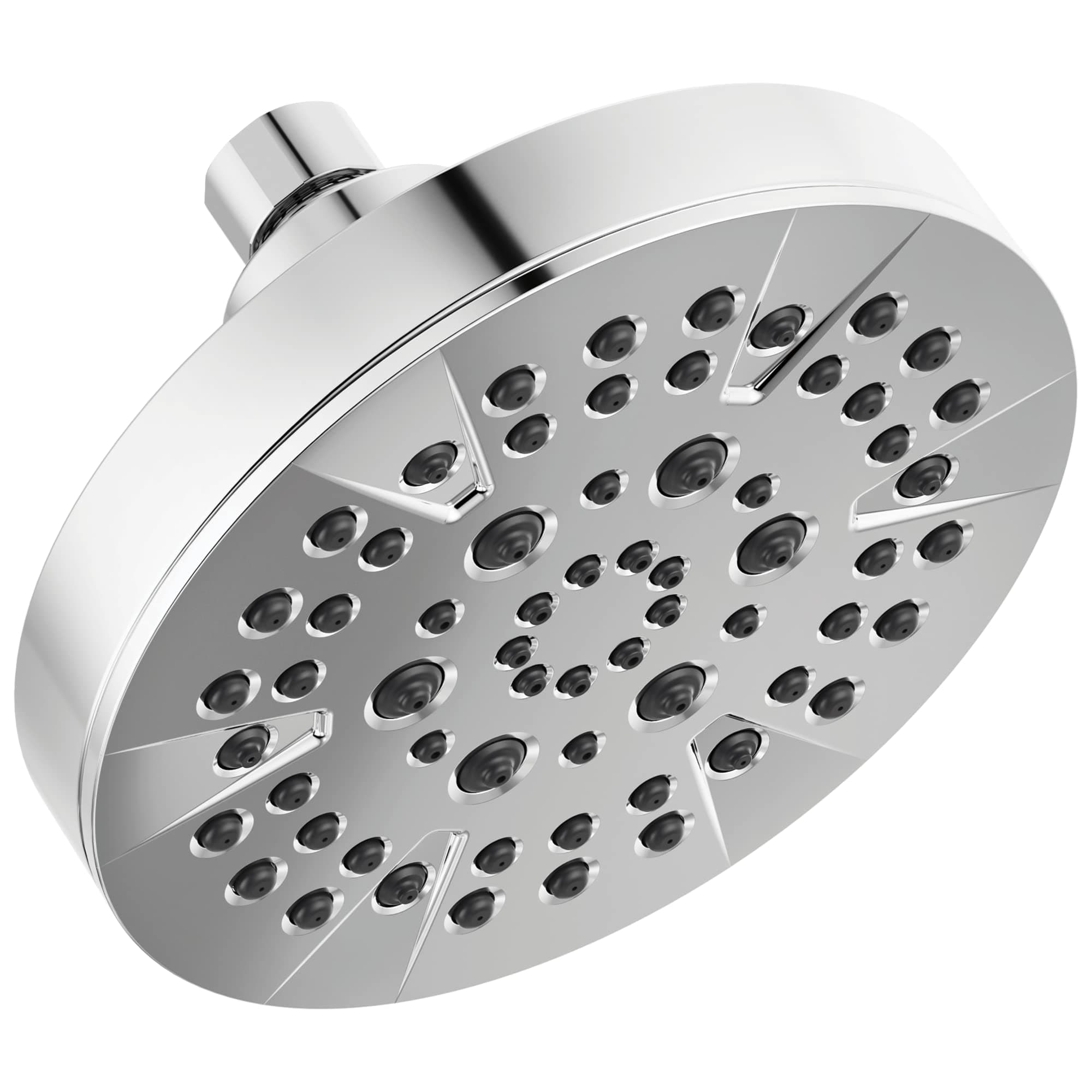 Delta 6-Setting Chrome Shower Head with High Pressure Spray, 6 Inch Round Shower Head, Showerheads, 1.75 GPM Flow Rate, Chrome 52535