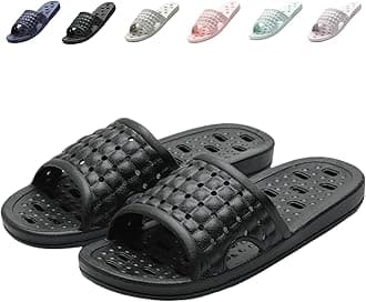 COZYAREA Shower Shoes Quick Dry Non-Slip Bathroom Slippers for Men Women Dorm Home Slides