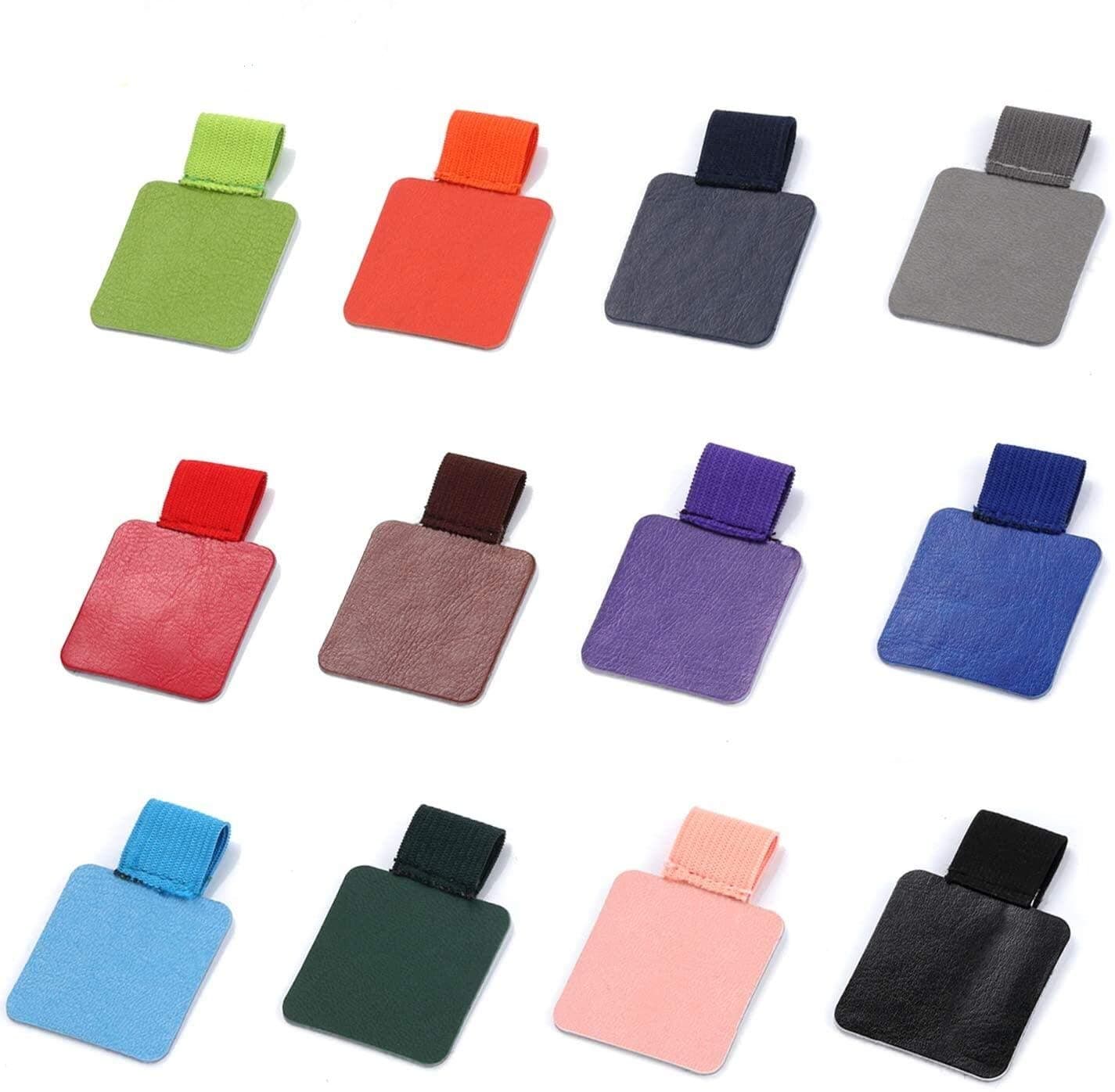 Pen Loop Holder Set, 12 Pack Self-Adhesive Pencil Holder Elastic Design for Notebooks, Journals, Calendars with 12 Colors (12 Pcs)