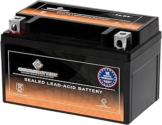CB CHROMEBATTERY YTX7A-BS 12V 90 CCA Sealed AGM – Maintenance-Free Starter Battery for ATV, Dirt Bike, Scooter & Moped – T3 Nut & Bolt Terminal – Fits Honda Recon 250, Yamaha TTR125, GY6 50-125 cc