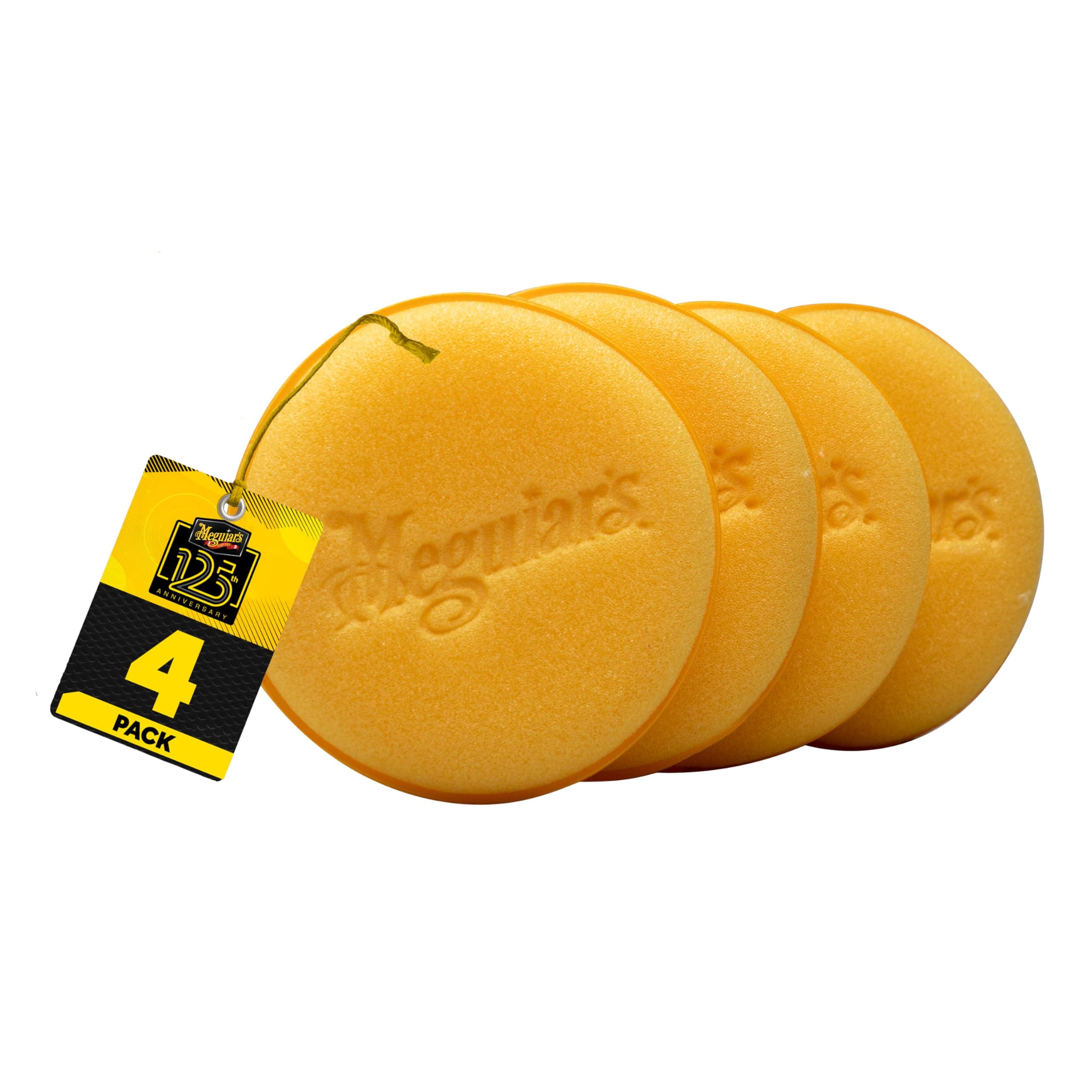 Meguiar's Foam Applicator Pad 4 Pad (Car Polish/Wax applicator) Durable & Washable