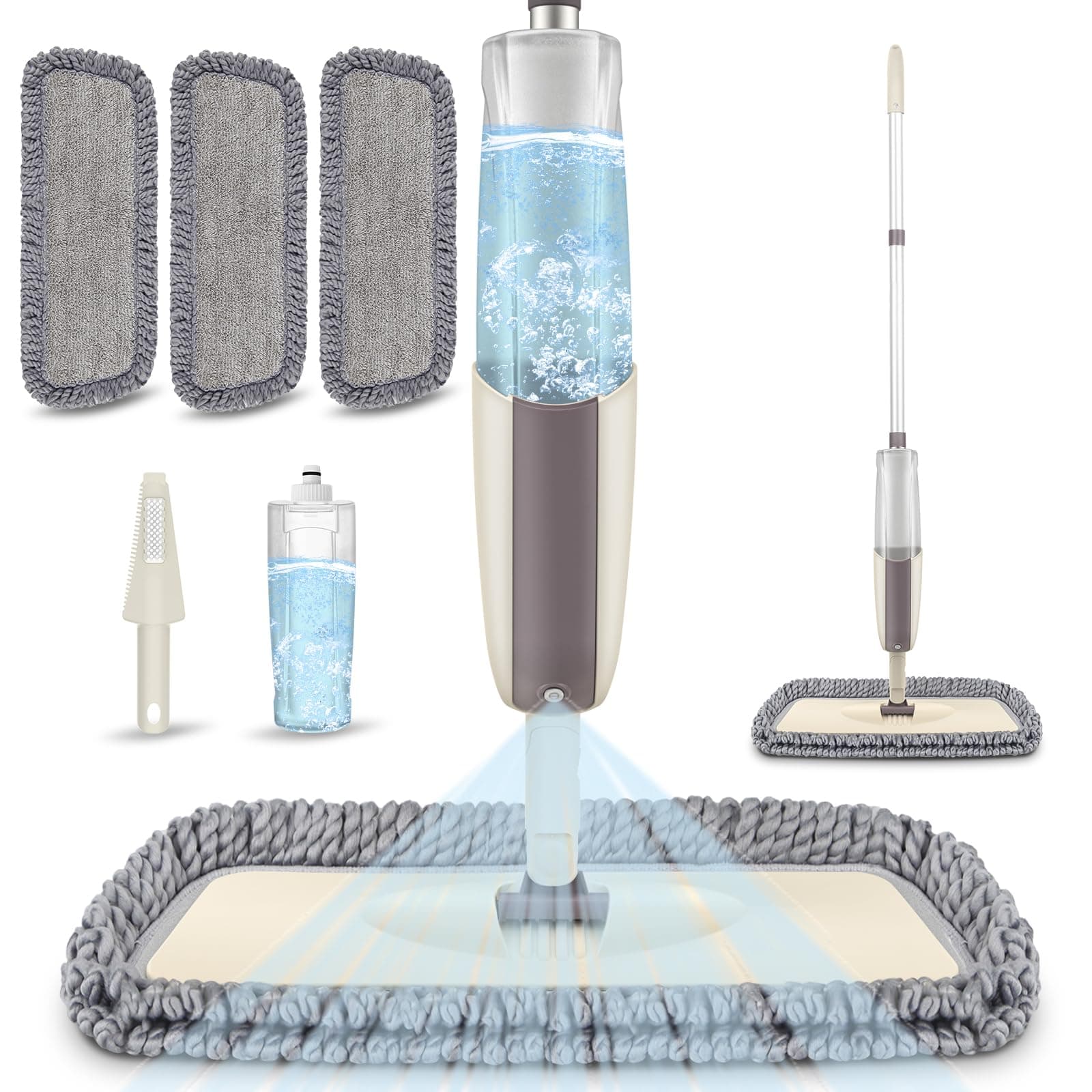 Spray mop with 1 bottle 3 pads