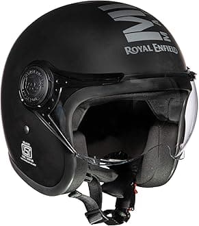 Open Face MLG Helmet |Made Like a Gun | with Clear Visor | Impact Protection | High Density EPS | ISI and DOT Certified | Micrometric Lock MATT Black (XL) 62 CM