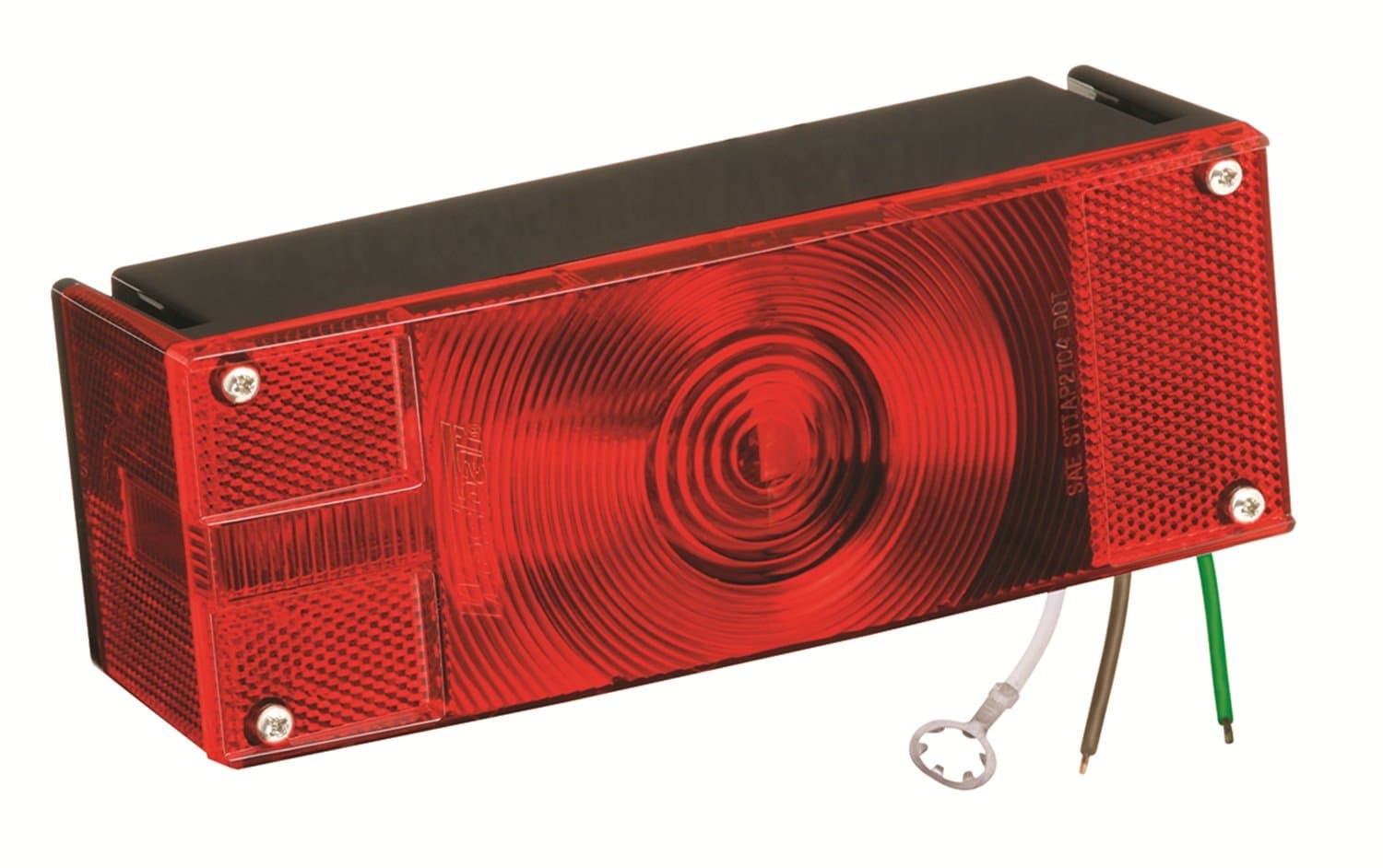 403026 Waterproof Red Low Profile Tail Trailer Light, Left/Roadside, 8-Function Stop, Turn & Tail Lamp, Compatible with Trailers Over 80 Inches Wide