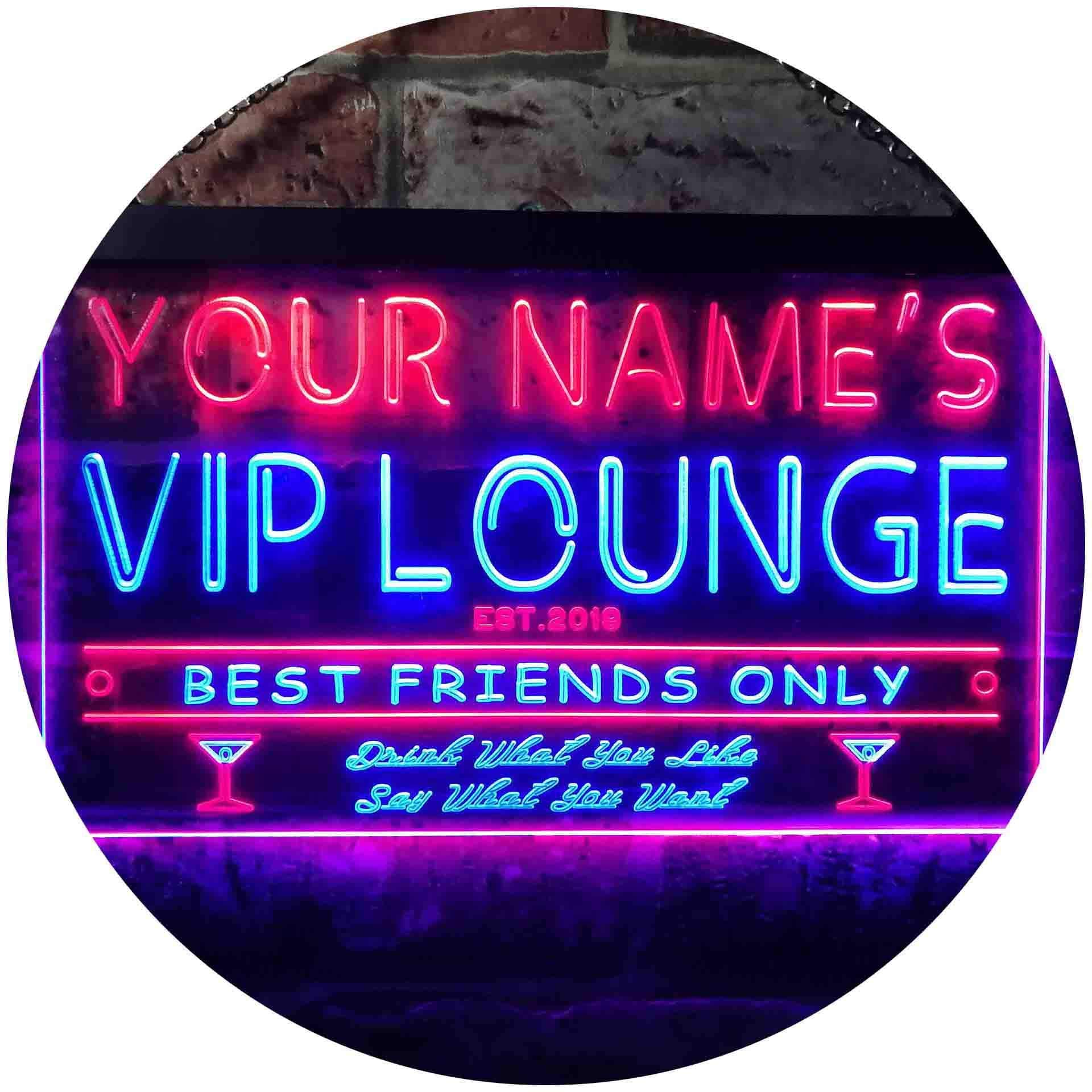 ADVPRO Personalized Your Name Est Year Theme VIP Lounge Bar Club Pub Dual Color LED Neon Sign Blue & Red 24" x 16" st6s64-qi1-tm-br